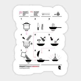 Carbonara Cooking Process Sticker